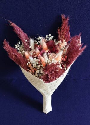 Bouquet à dominante bordeaux /poudrée (ID : 1861)
